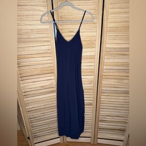 Old Navy Deep Blue Maxi Dress with Spaghetti Straps